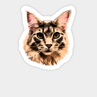 Lily - Beautiful Maine Coon Kitty Sticker